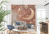 Terracotta Wallpaper with Moon and Star Patterns | Murals Wallpaper
