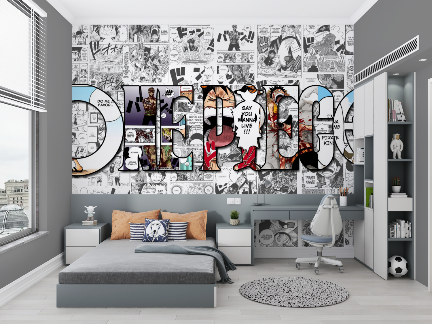 One Piece Black and White Journal Wallpaper | Murals Wallpaper