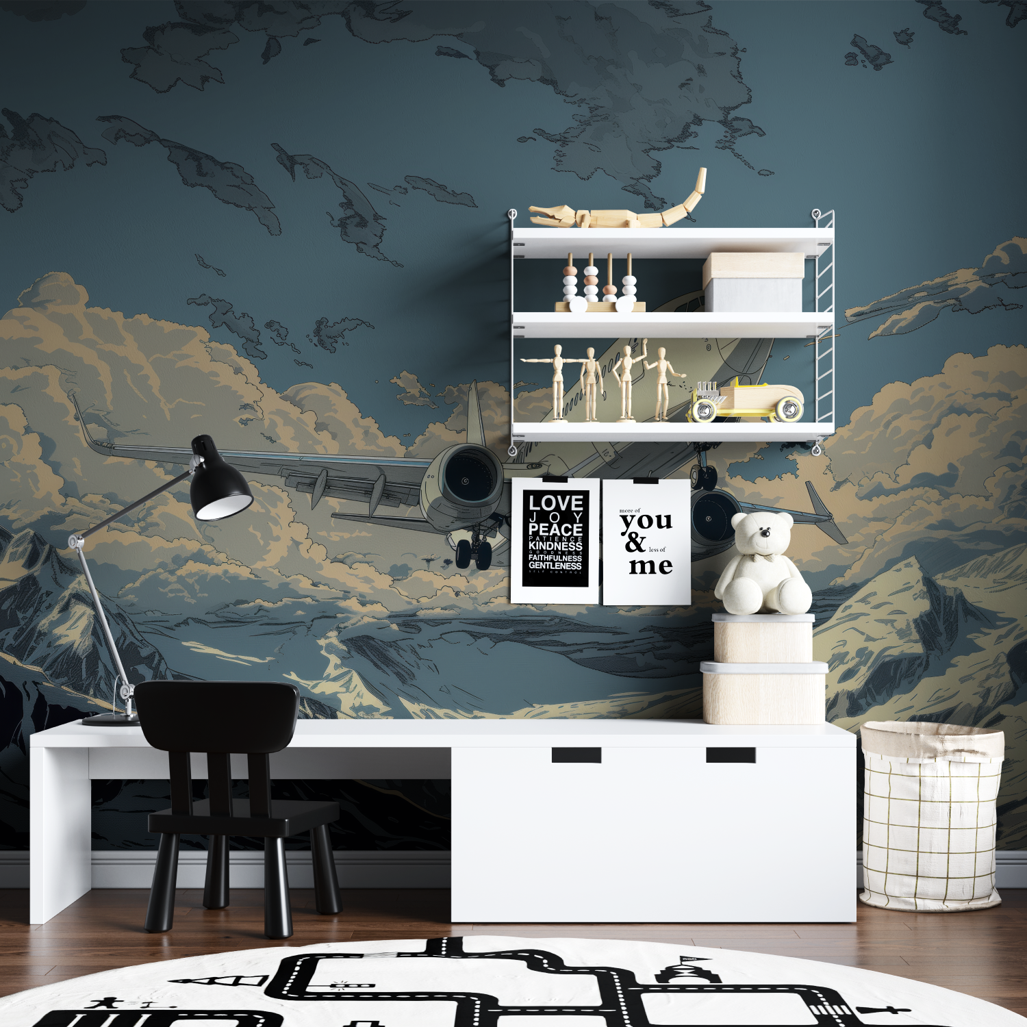 Teen Wallpaper Airplane Mountain | Murals Wallpaper