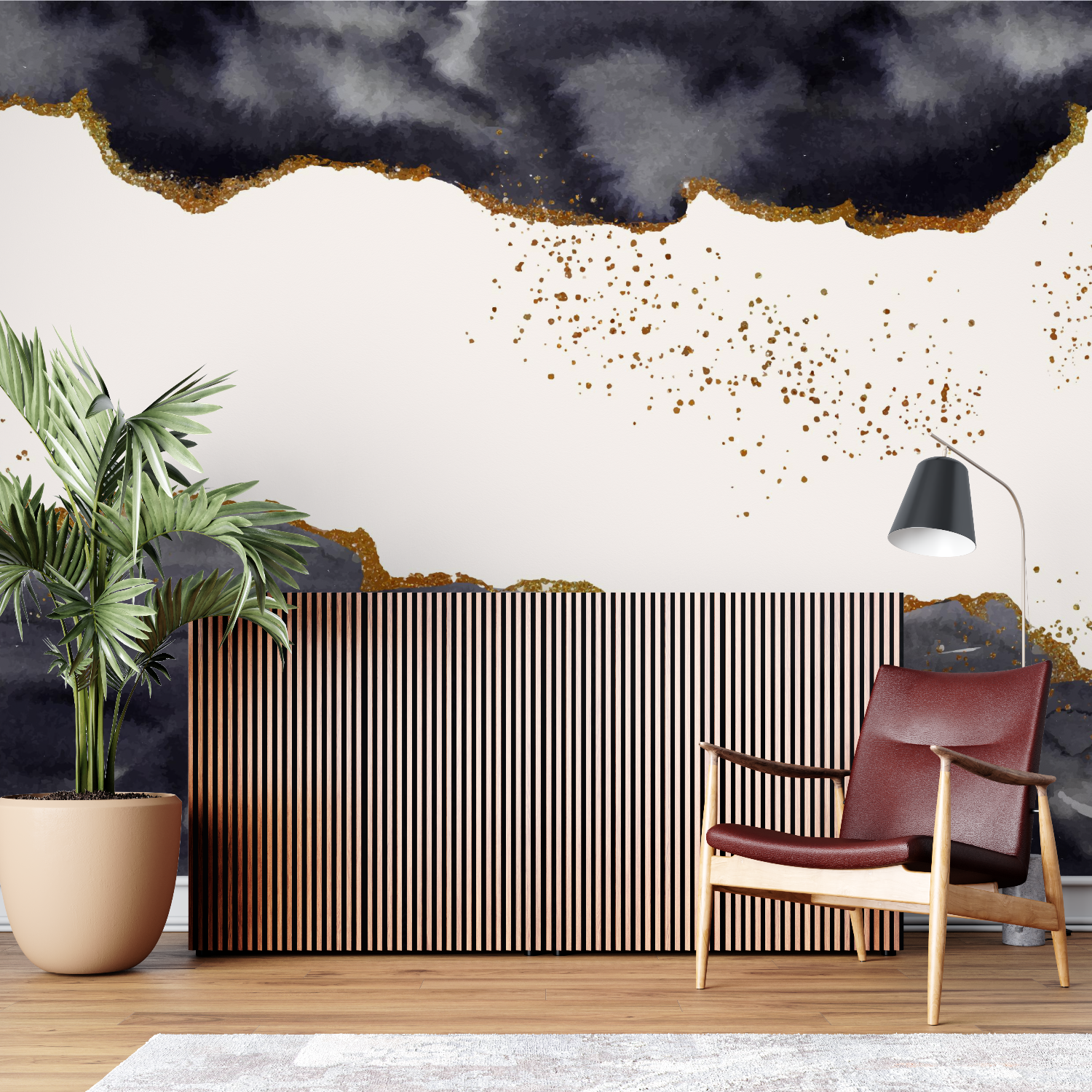Black Beige Wallpaper | Murals Wallpaper