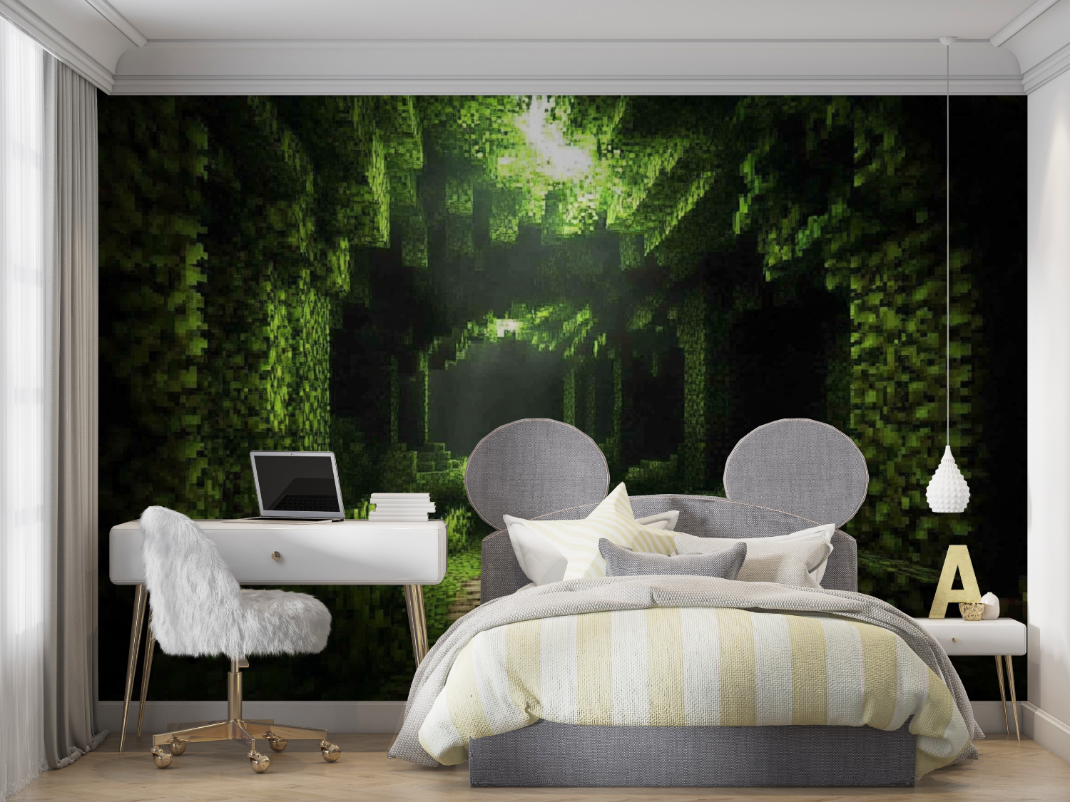 Wallpaper The Mysterious Valley of Blocks | Murals Wallpaper