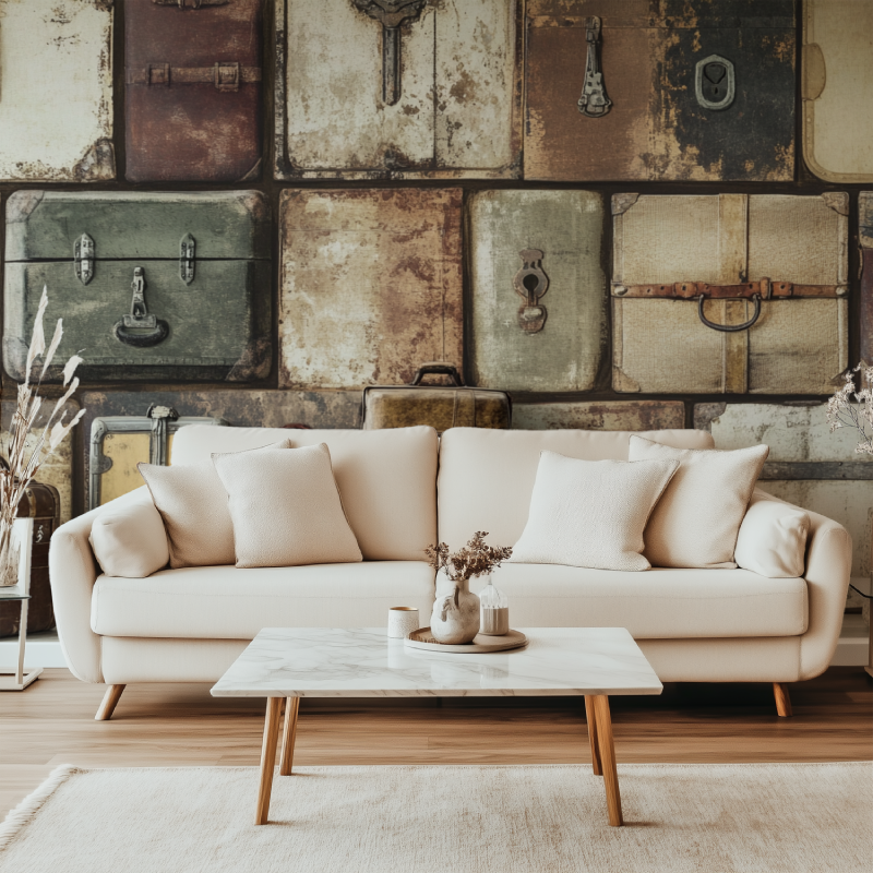 Vintage Trunk Wallpaper | Murals Wallpaper