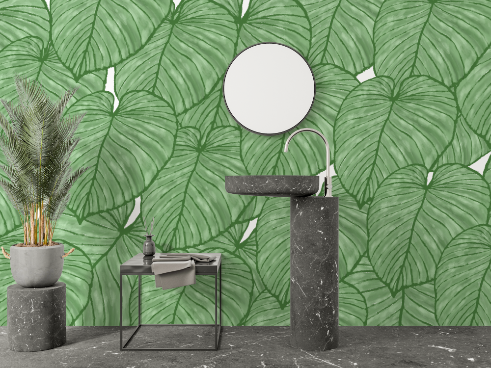 Green Bathroom Wallpaper | Murals Wallpaper