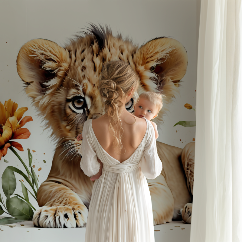 Tapete Löwe Pastell bb123