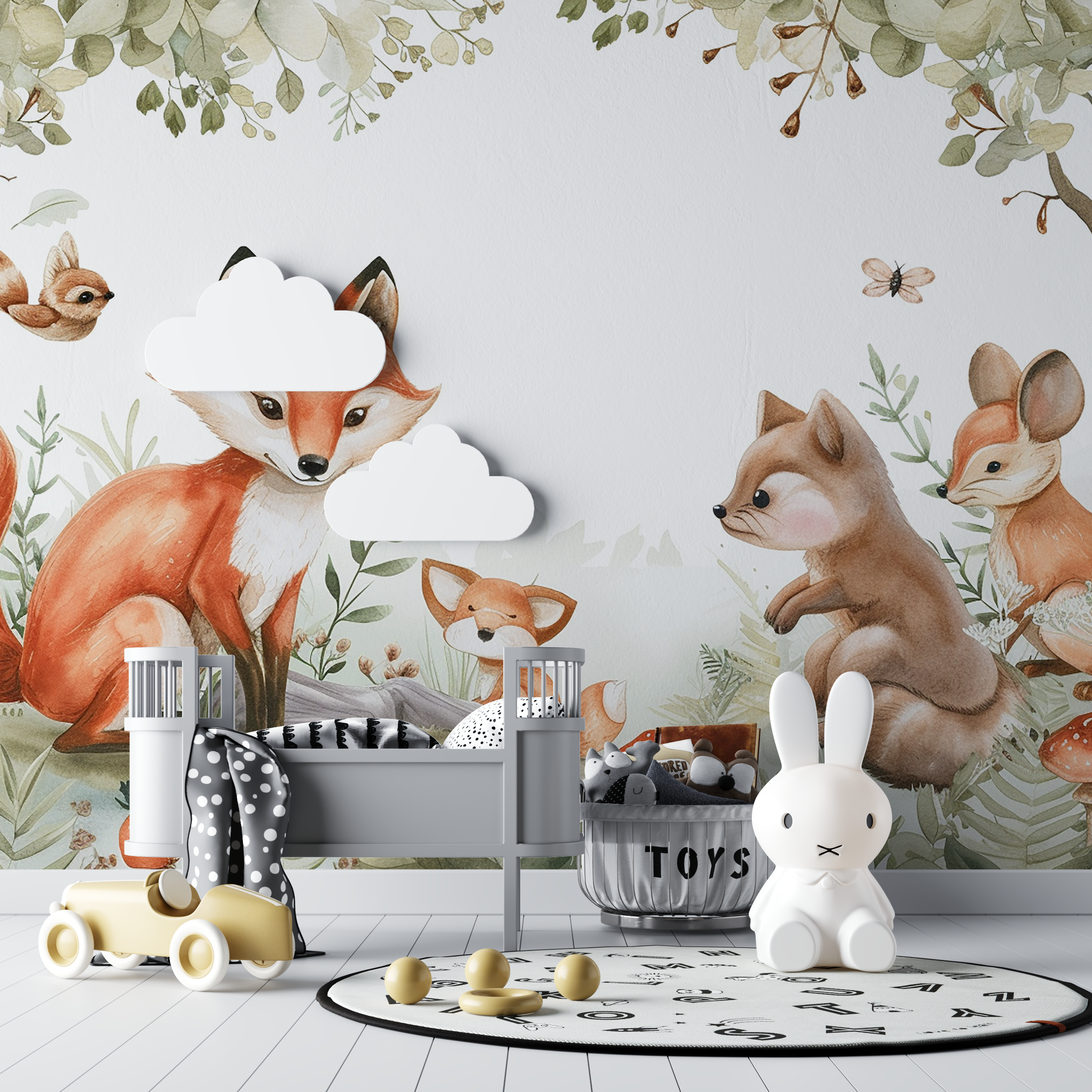 Fox and Jungle Animals Wallpaper | Murals Wallpaper