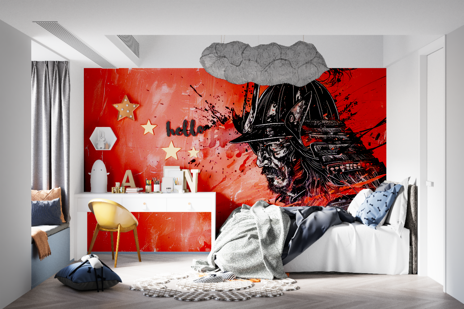 Japanese Samurai Design Wallpaper | Murals Wallpaper