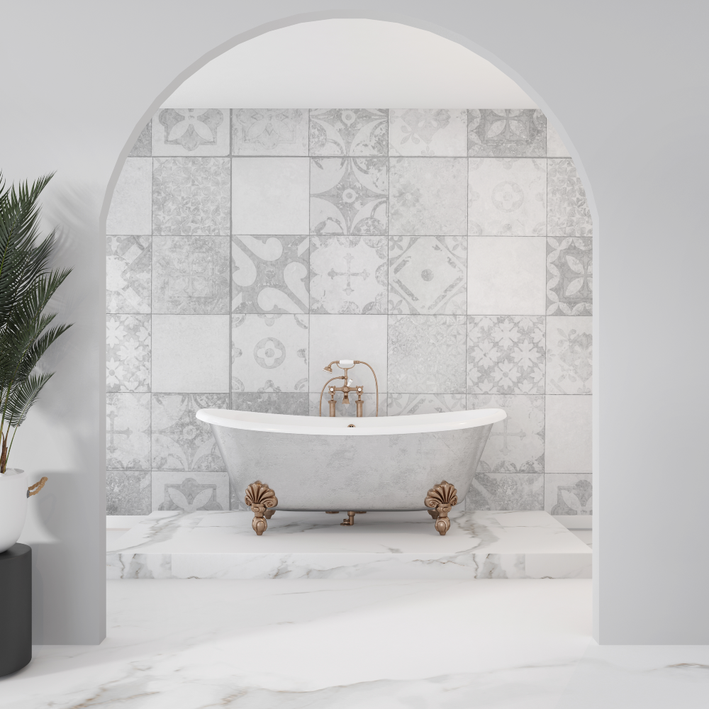 Bathroom Tile Effect Wallpaper | Murals Wallpaper