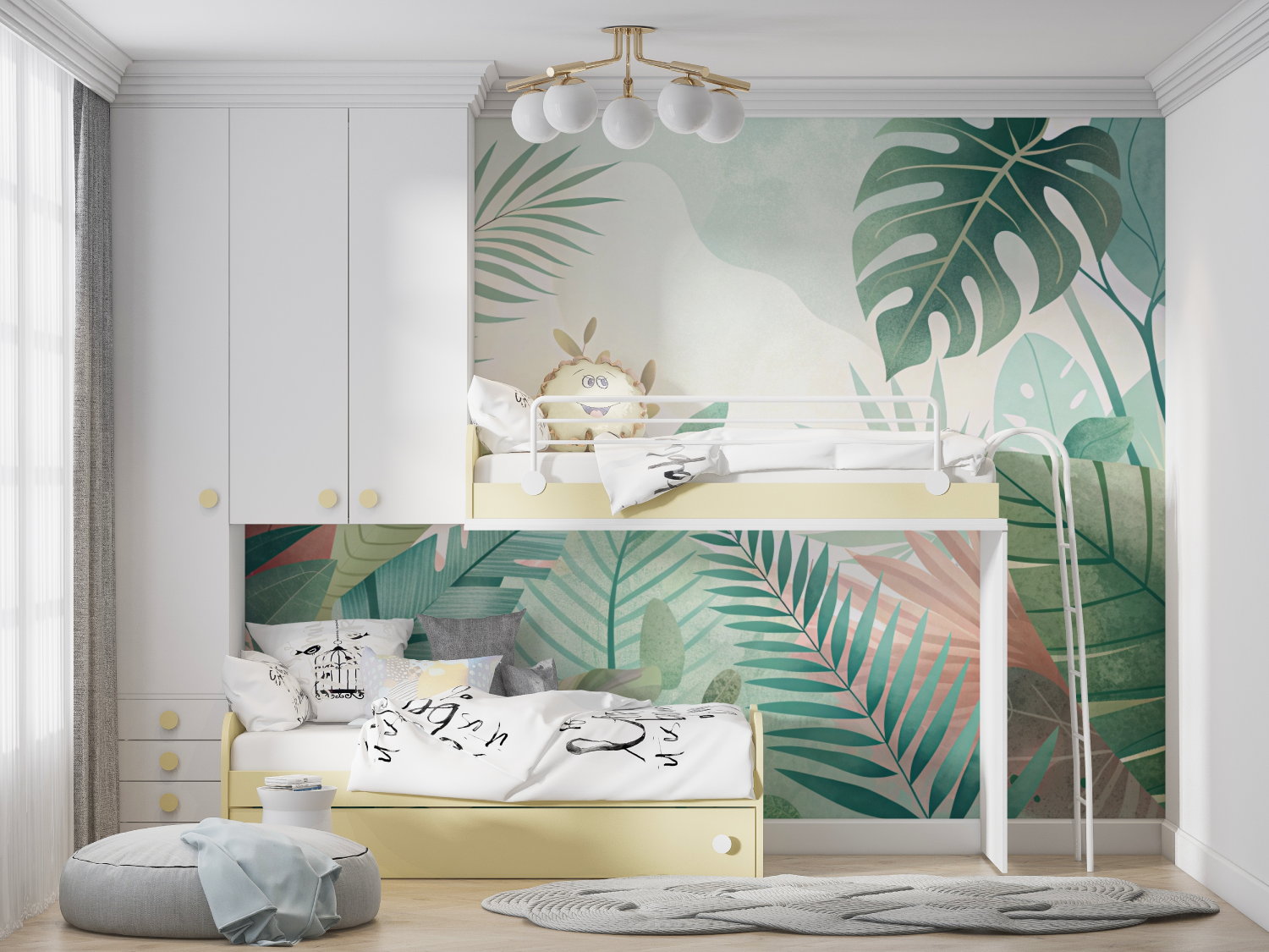 Aqua Green Wallpaper for Kids | Murals Wallpaper