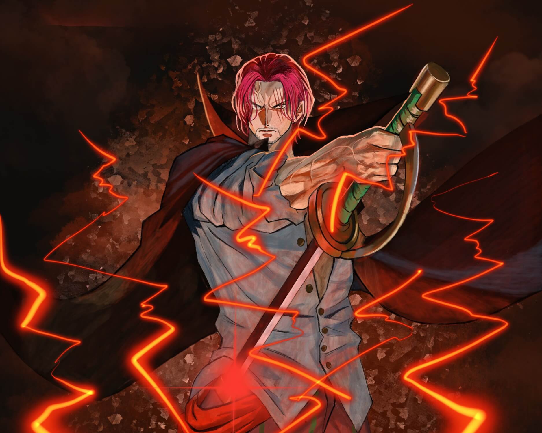One Piece Shanks Design Wallpaper | Murals Wallpaper