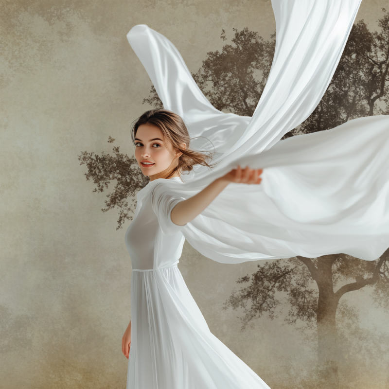 Sepiafarbenes Papiermodell