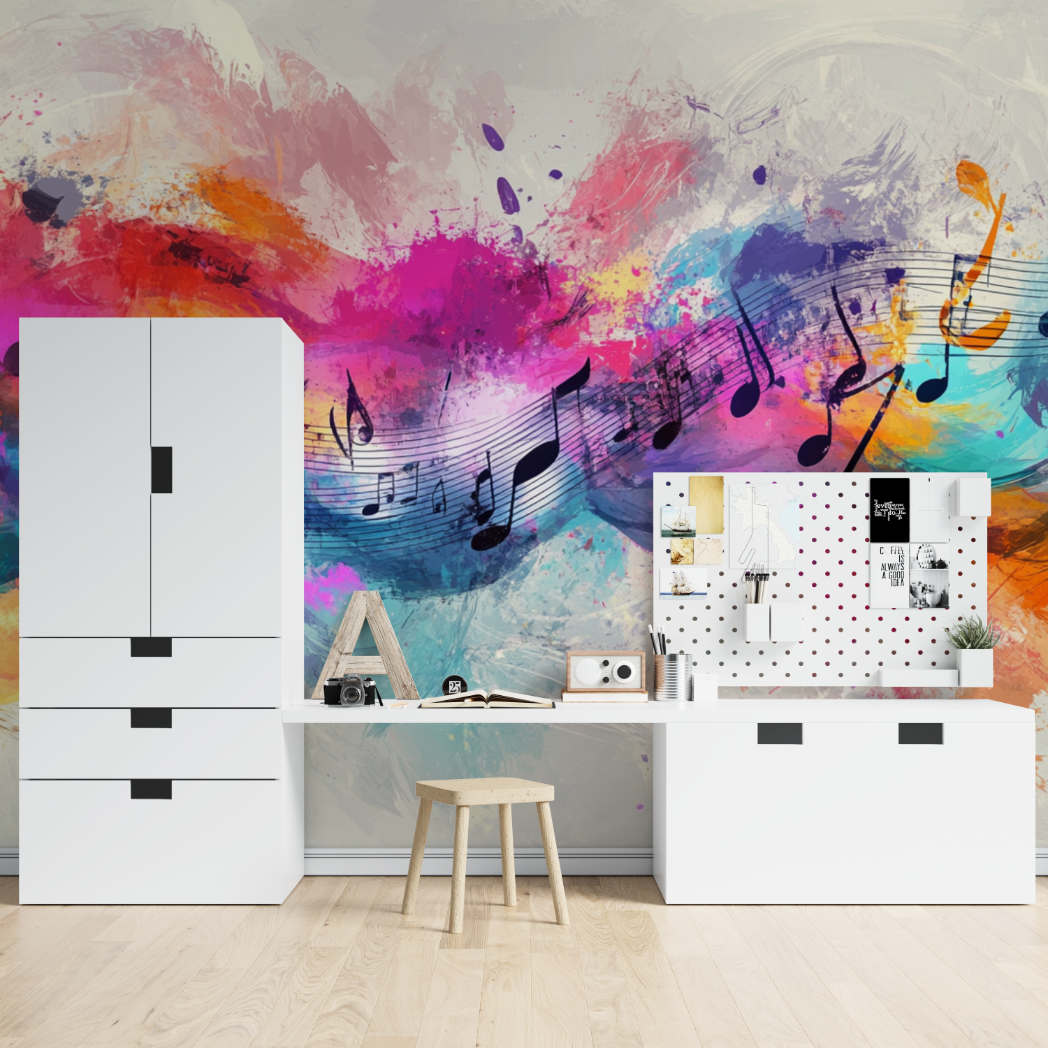 Bold Color Music Wallpaper | Murals Wallpaper