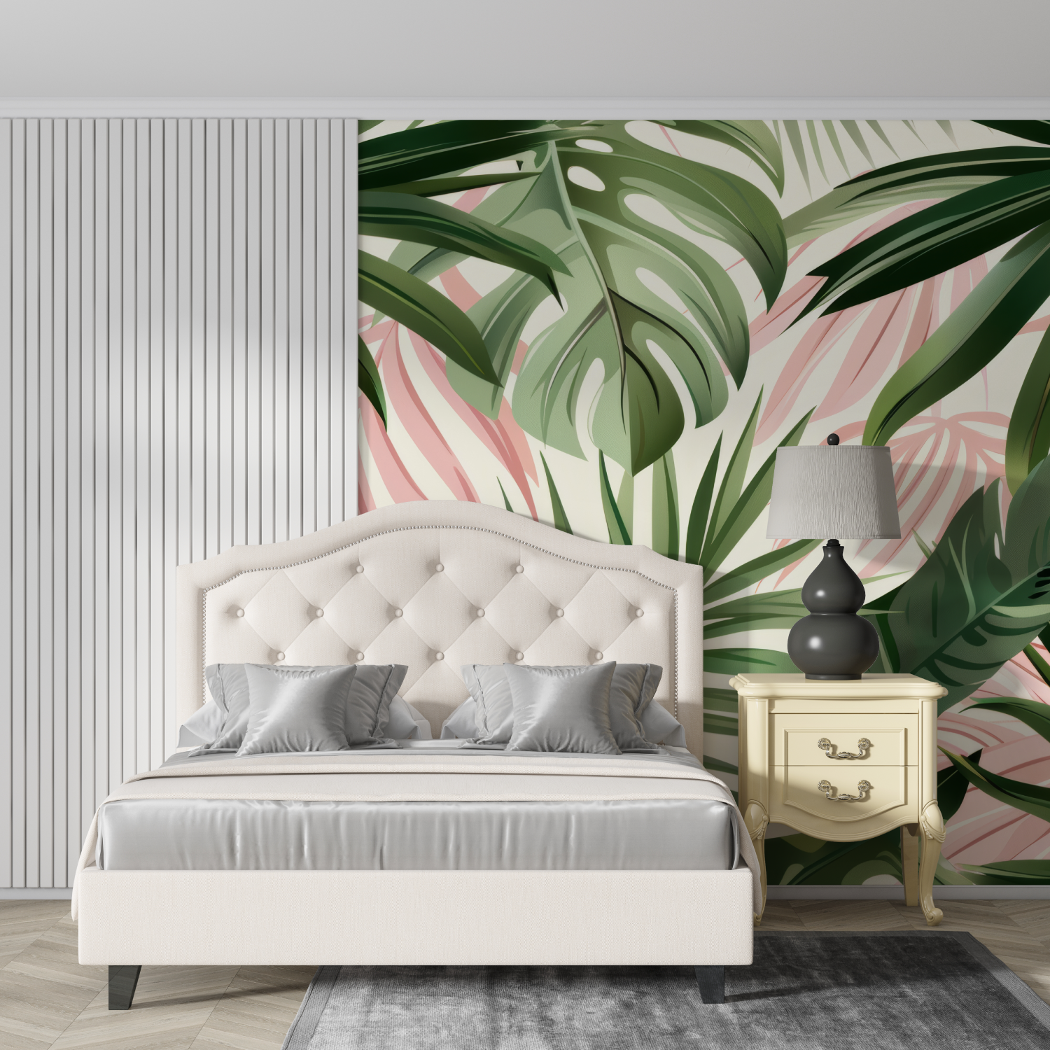 Green Pink Jungle Wallpaper | Murals Wallpaper
