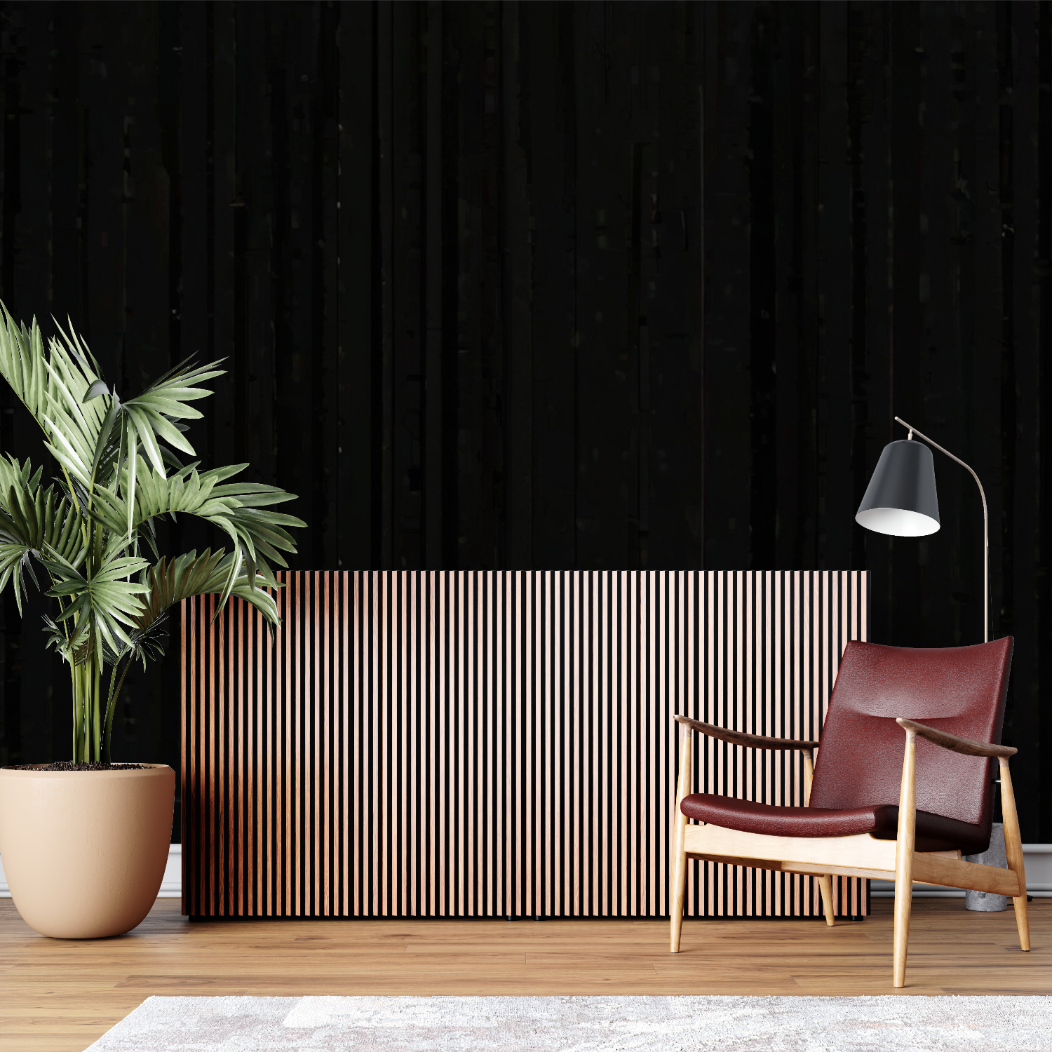Black Wood Effect Wallpaper | Murals Wallpaper