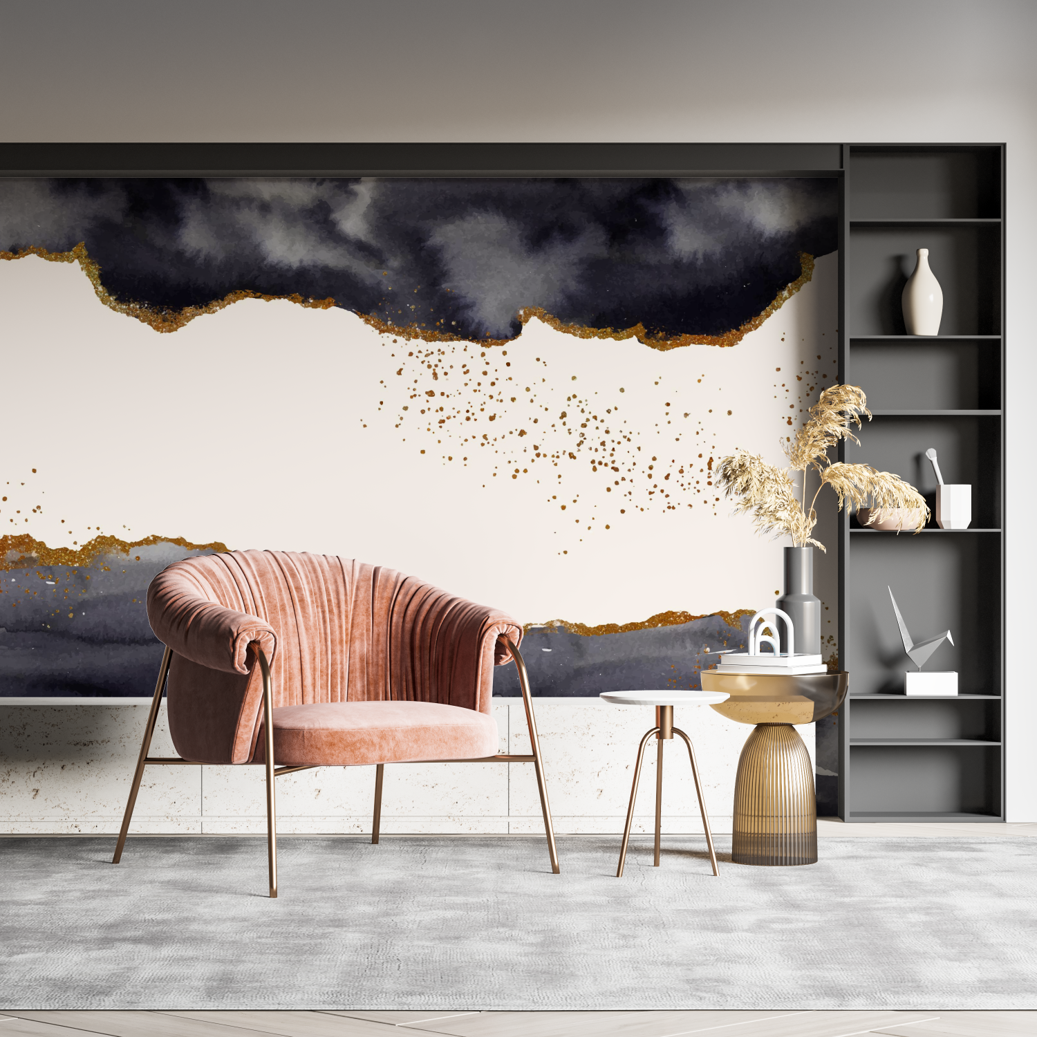 Black Beige Wallpaper | Murals Wallpaper