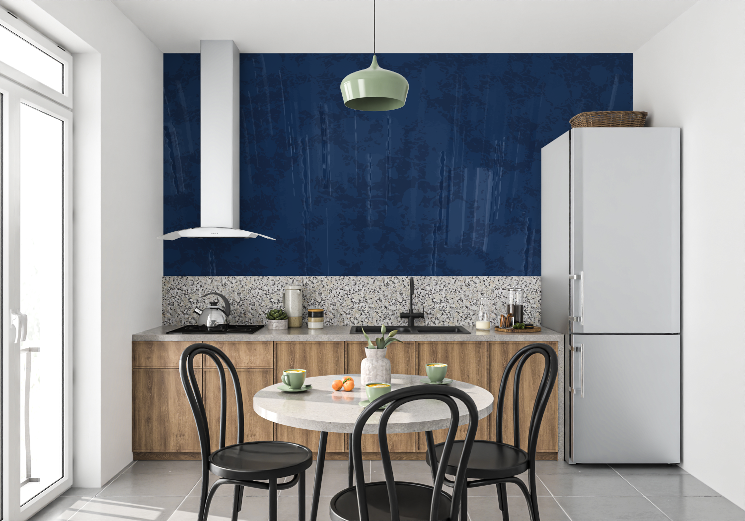 Blue Living Room Wallpaper | Murals Wallpaper