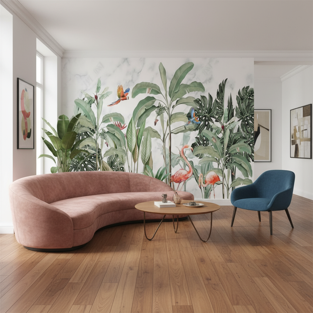 Mural Panoramic Foliage Wallpaper