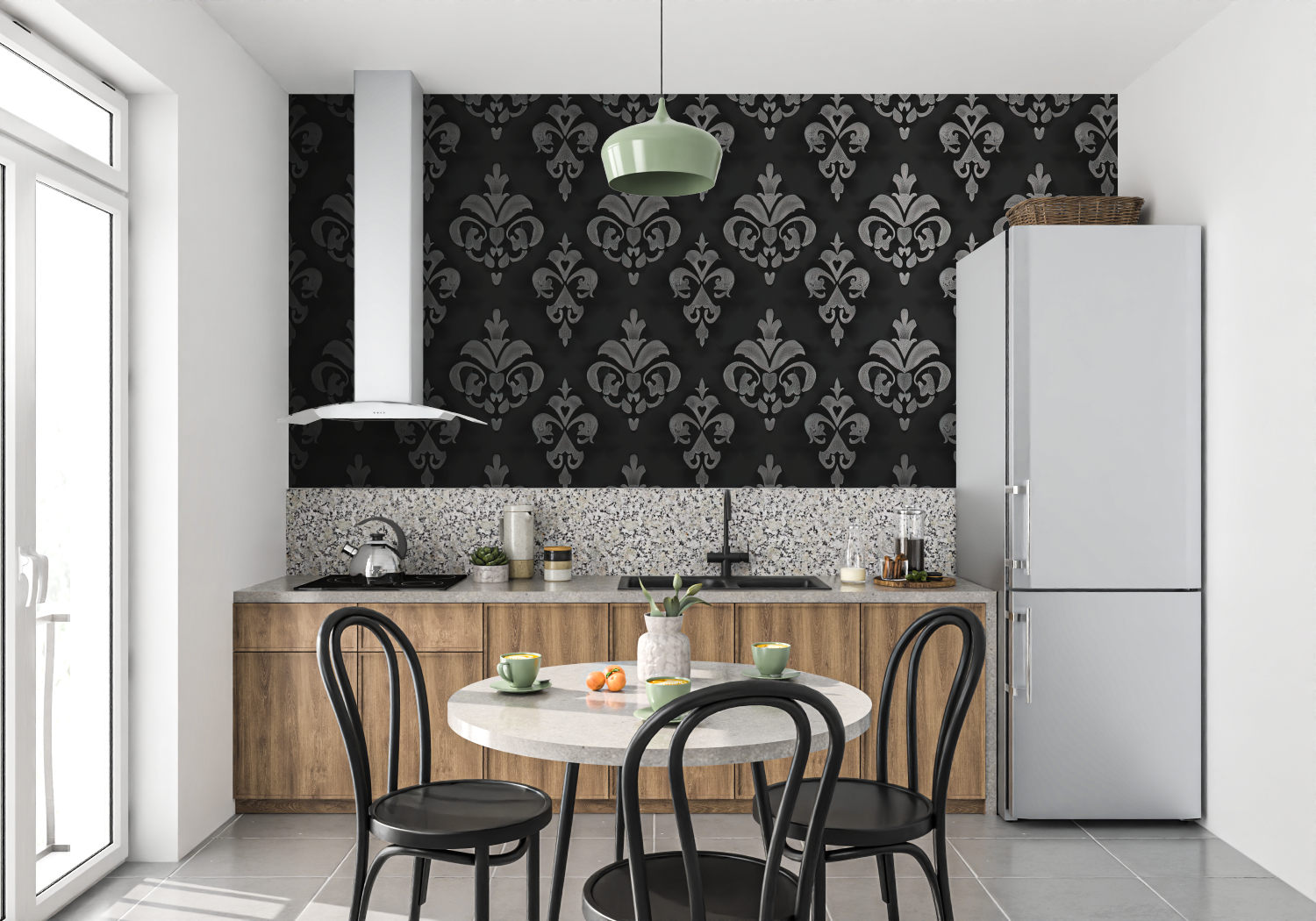 Black and Silver Wallpaper | Murals Wallpaper