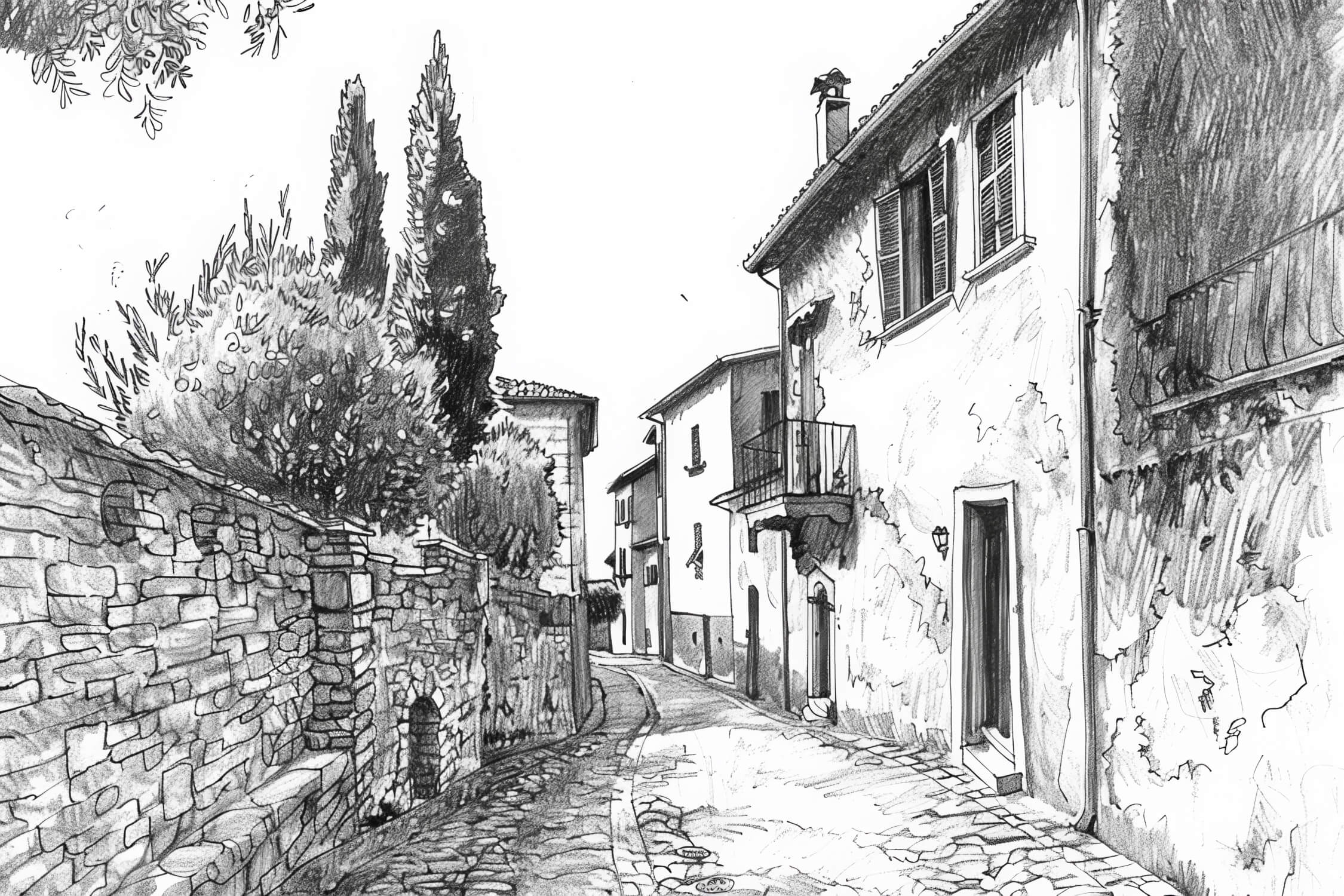 Italian Black and White Wallpaper | Murals Wallpaper