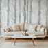 Silver Gray Tree Wallpaper | Murals Wallpaper