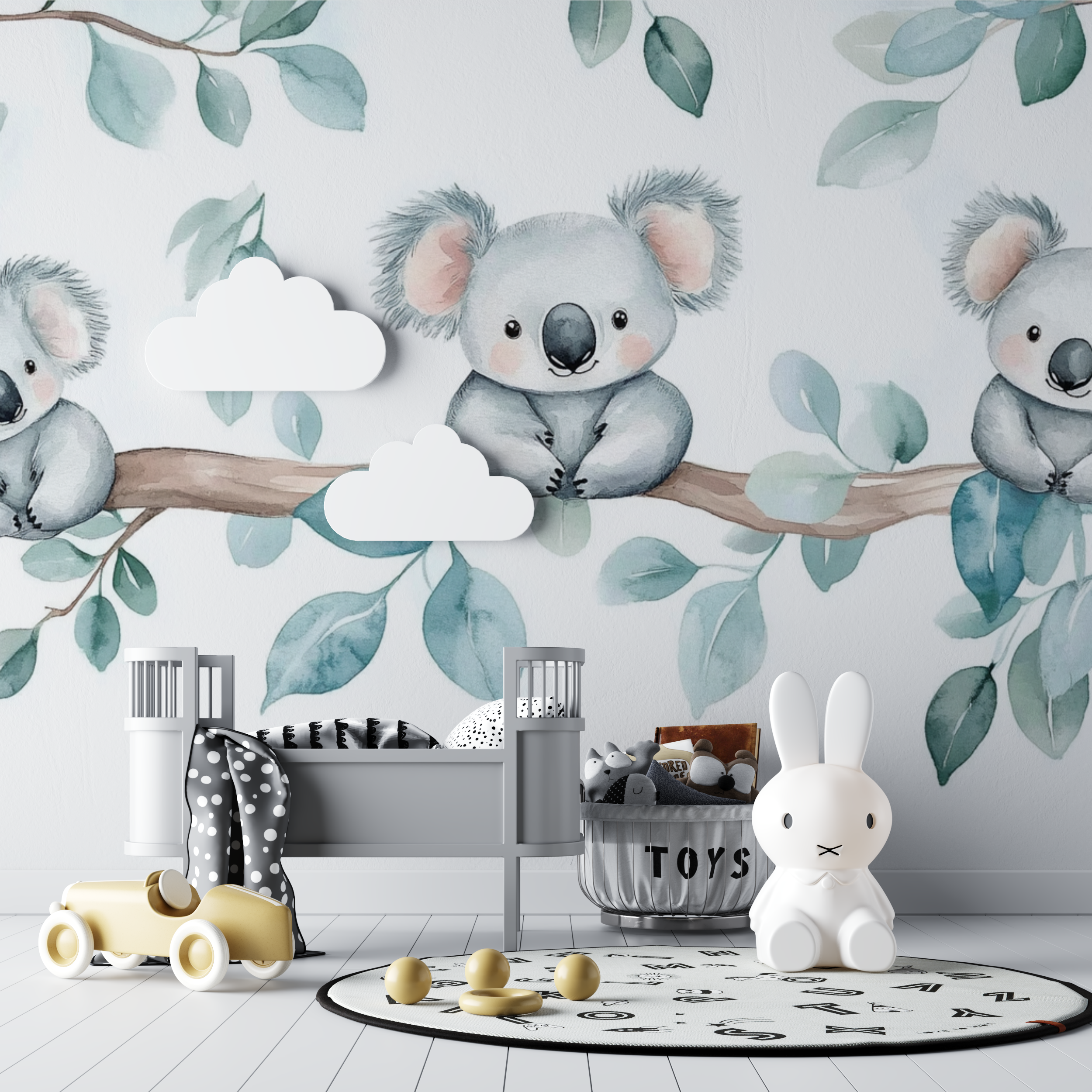 Pastel Koala Cocoon Wallpaper | Murals Wallpaper