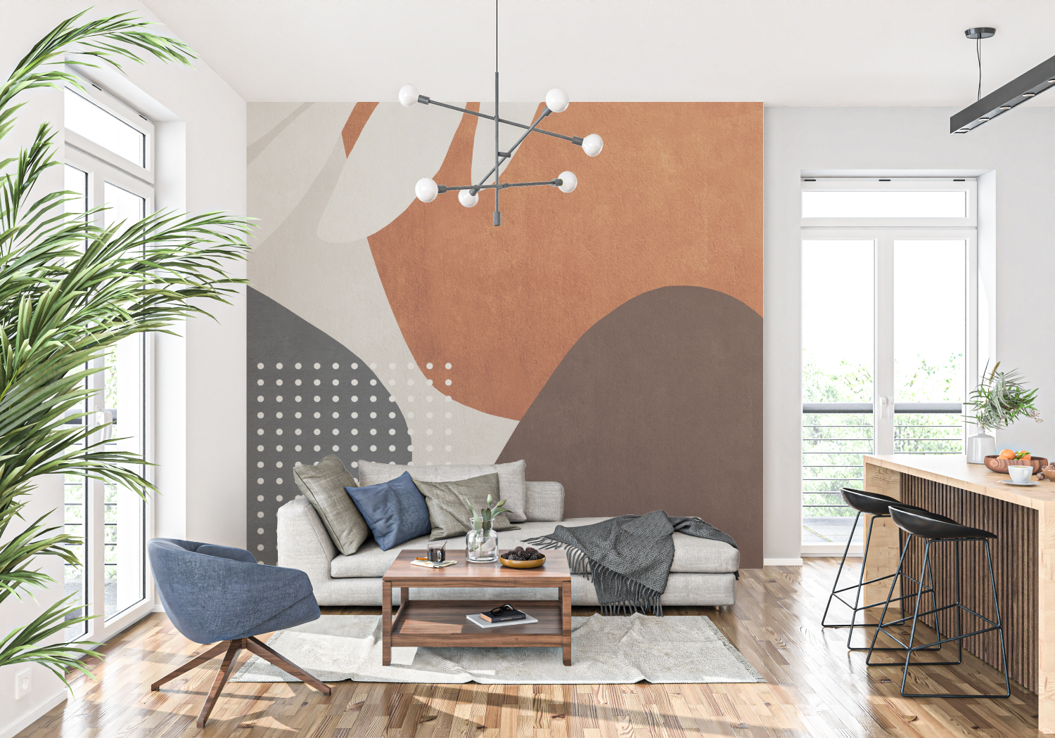 Terracotta Graphic Wallpaper | Murals Wallpaper