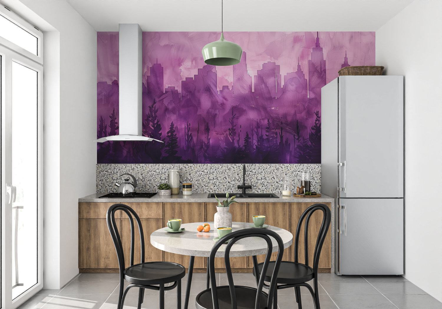 Black and Purple Wallpaper | Murals Wallpaper