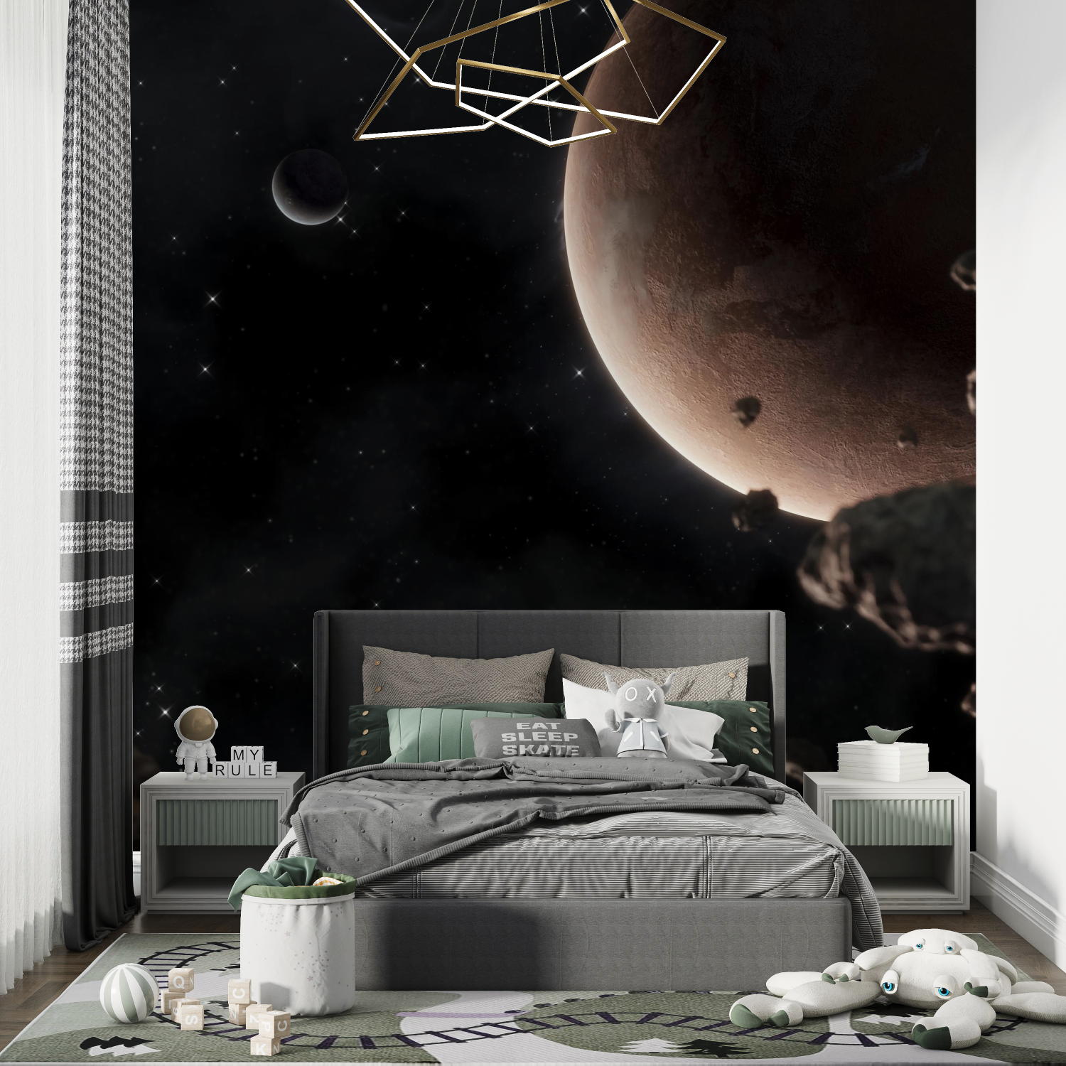 Adult Bedroom Space Wallpaper | Murals Wallpaper