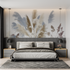 Cocooning leaf 3d mural wallpaper chambre adulte tendance