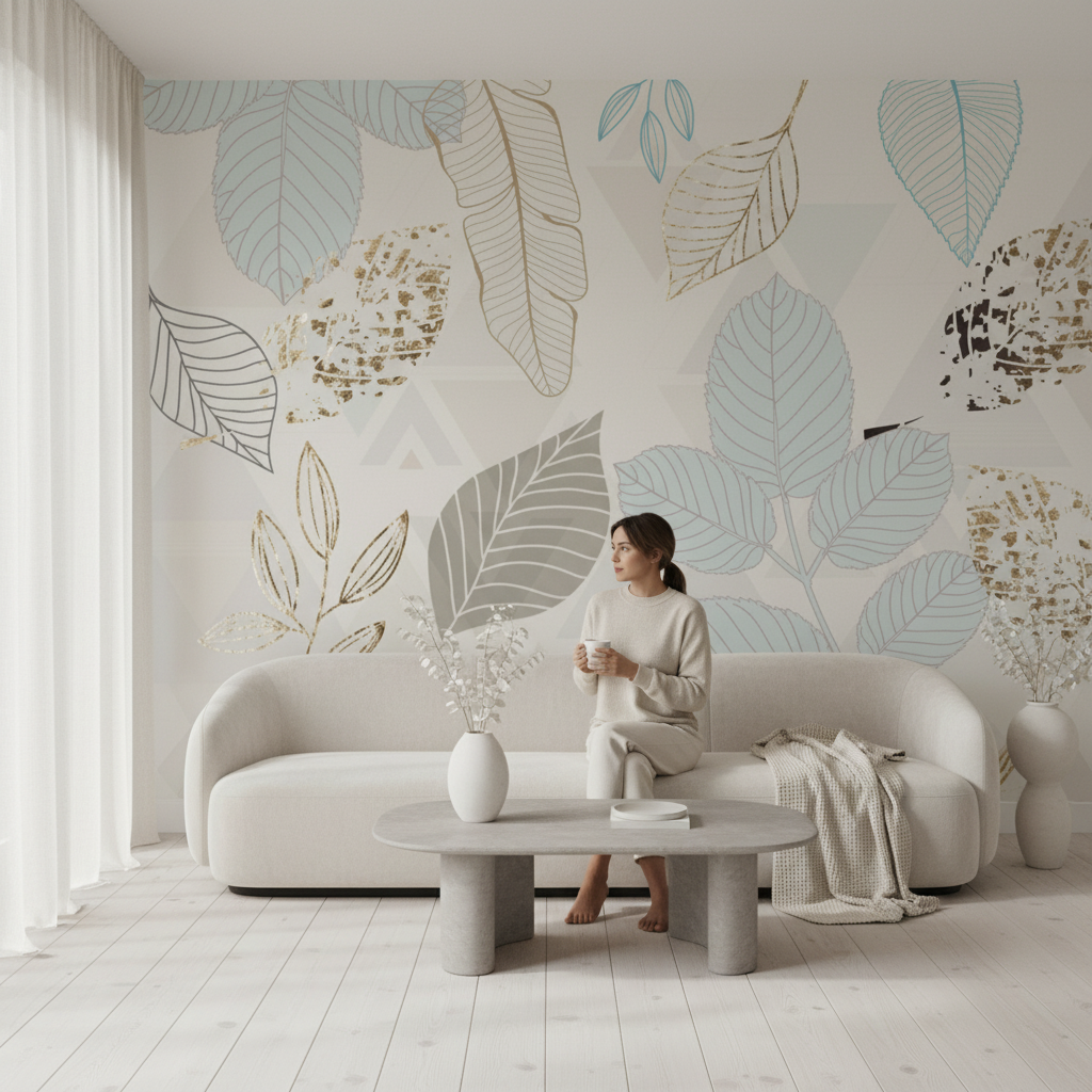 Mural Foliage Design Wallpaper