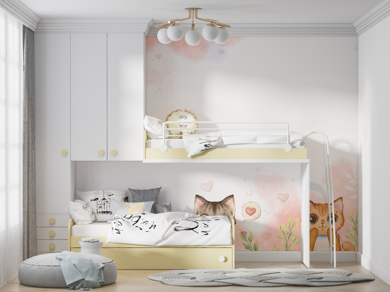 Kids Cat Wallpaper | Murals Wallpaper