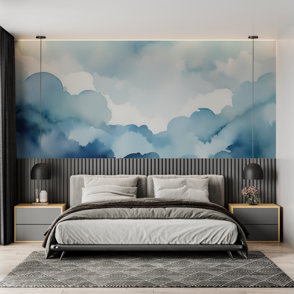 Blue Bathroom Wallpaper | Murals Wallpaper