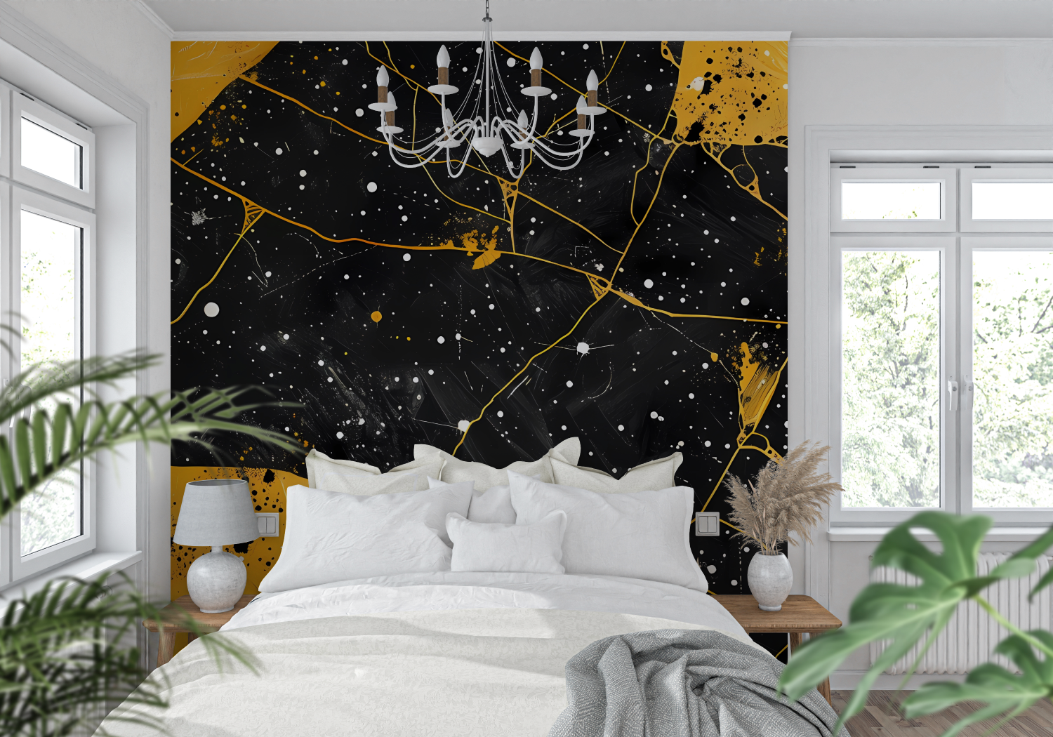 Yellow Black Wallpaper | Murals Wallpaper