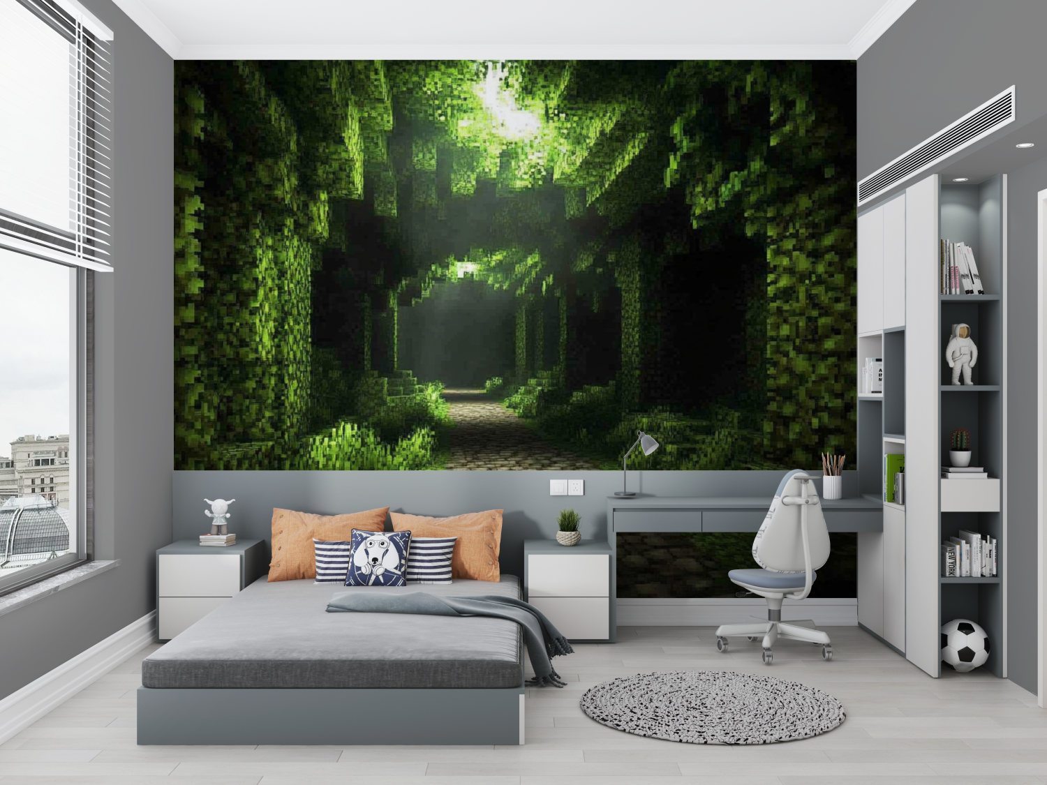 Wallpaper The Mysterious Valley of Blocks | Murals Wallpaper
