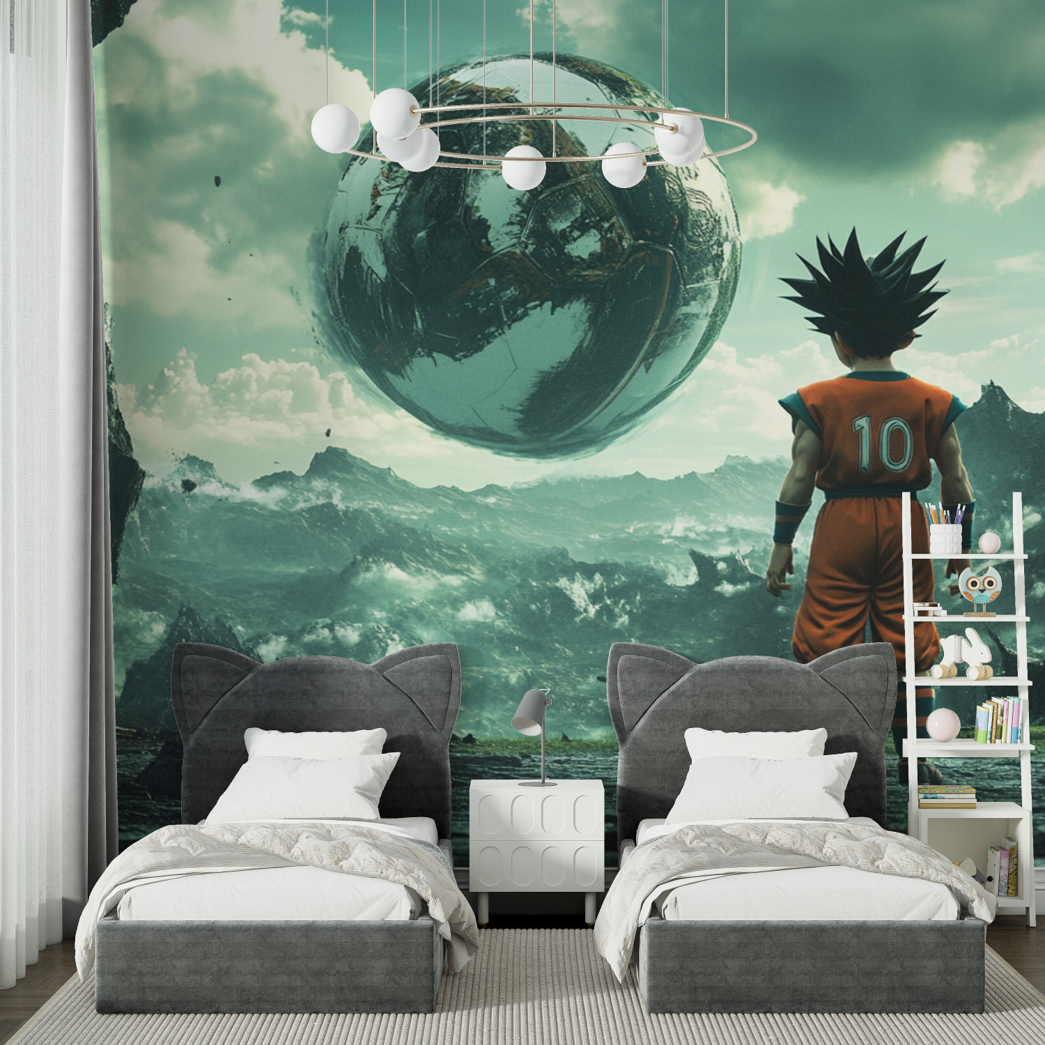 Tapetenpapier Dbz Ballon de Foot – tapisserie garçon