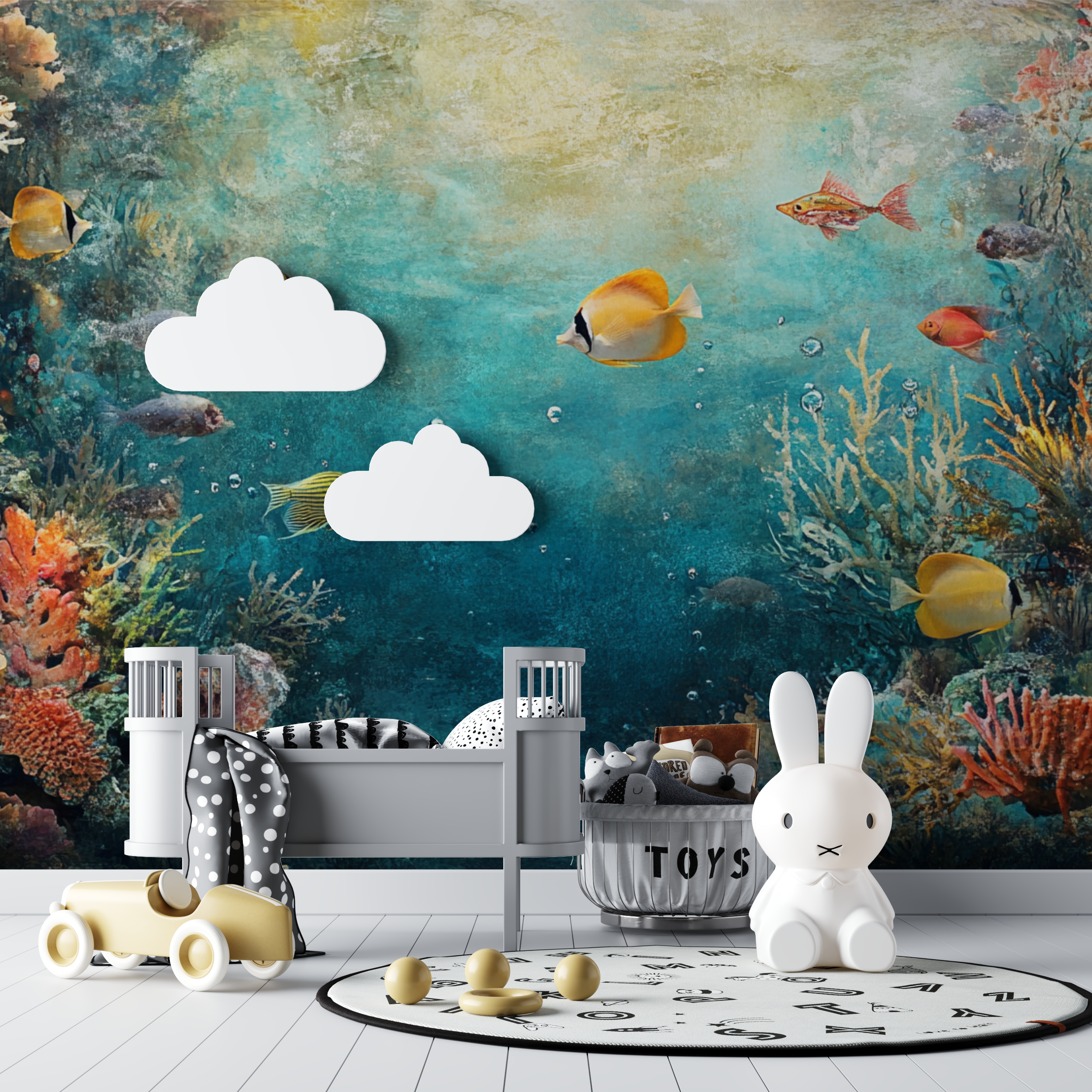 Marine Wallpaper with Ocean Backgrounds and Fish | Murals Wallpaper