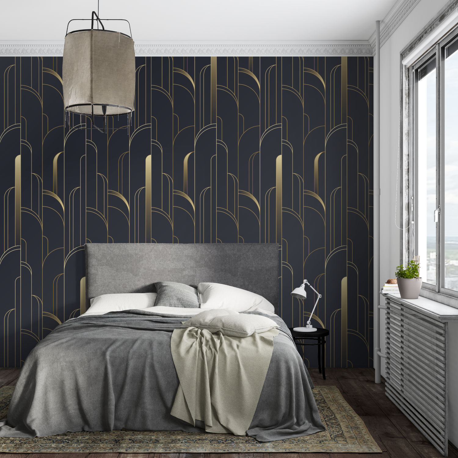 Art Deco Black Wallpaper | Murals Wallpaper
