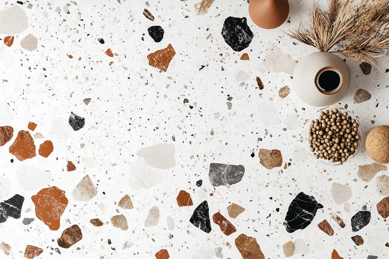 Terracotta Wallpaper Modern Terrazzo Style | Murals Wallpaper