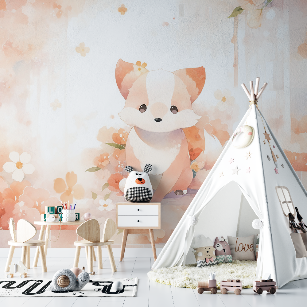 Pastel Fox Wallpaper | Murals Wallpaper