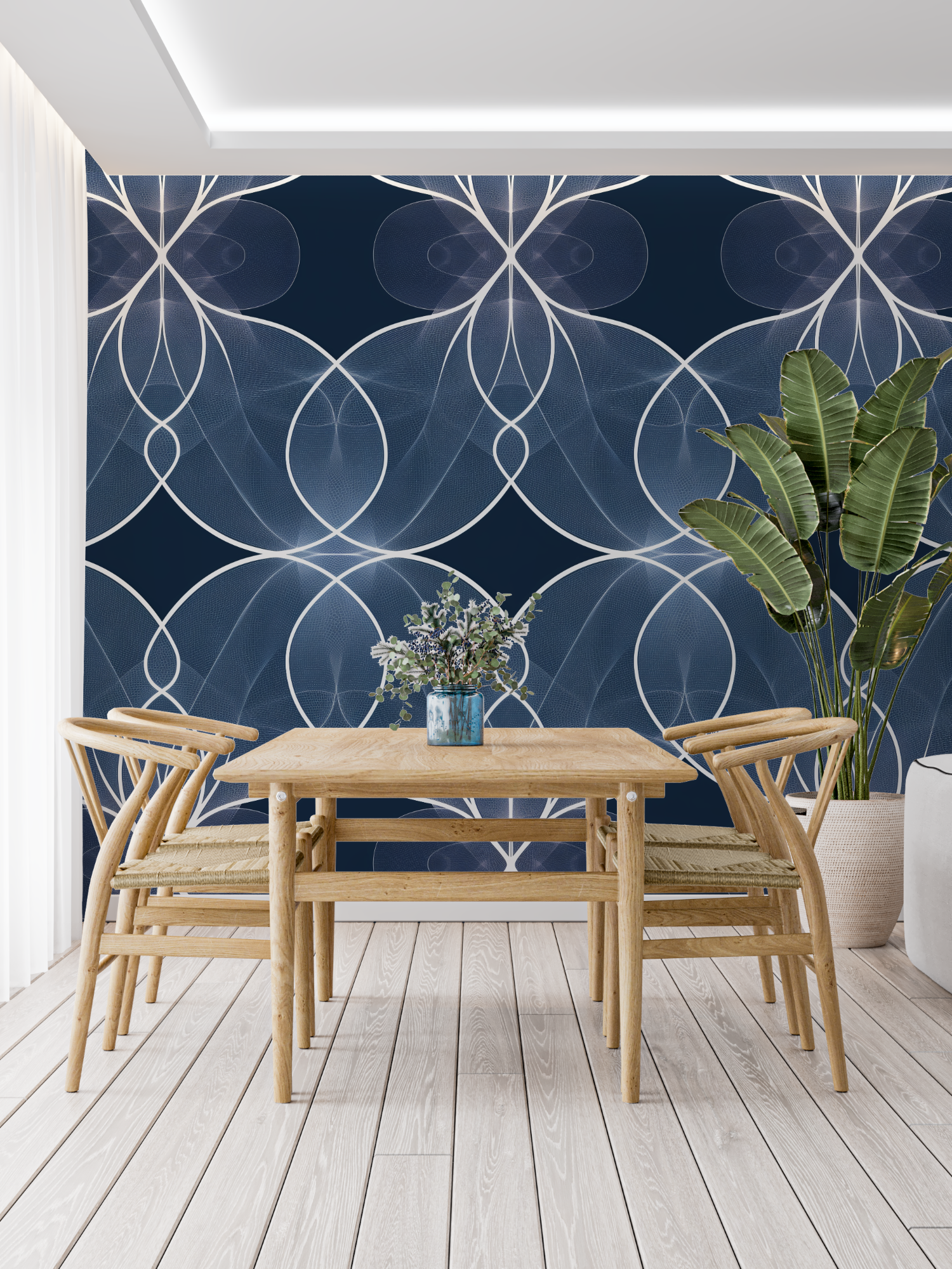 Blue and Silver Wallpaper | Murals Wallpaper