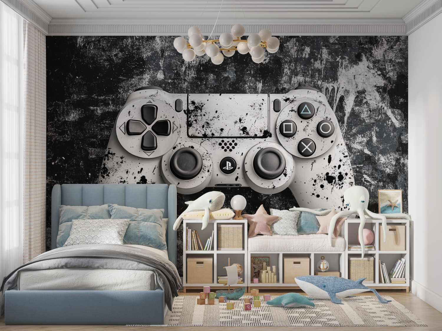 Gaming Console Gray Wallpaper | Murals Wallpaper