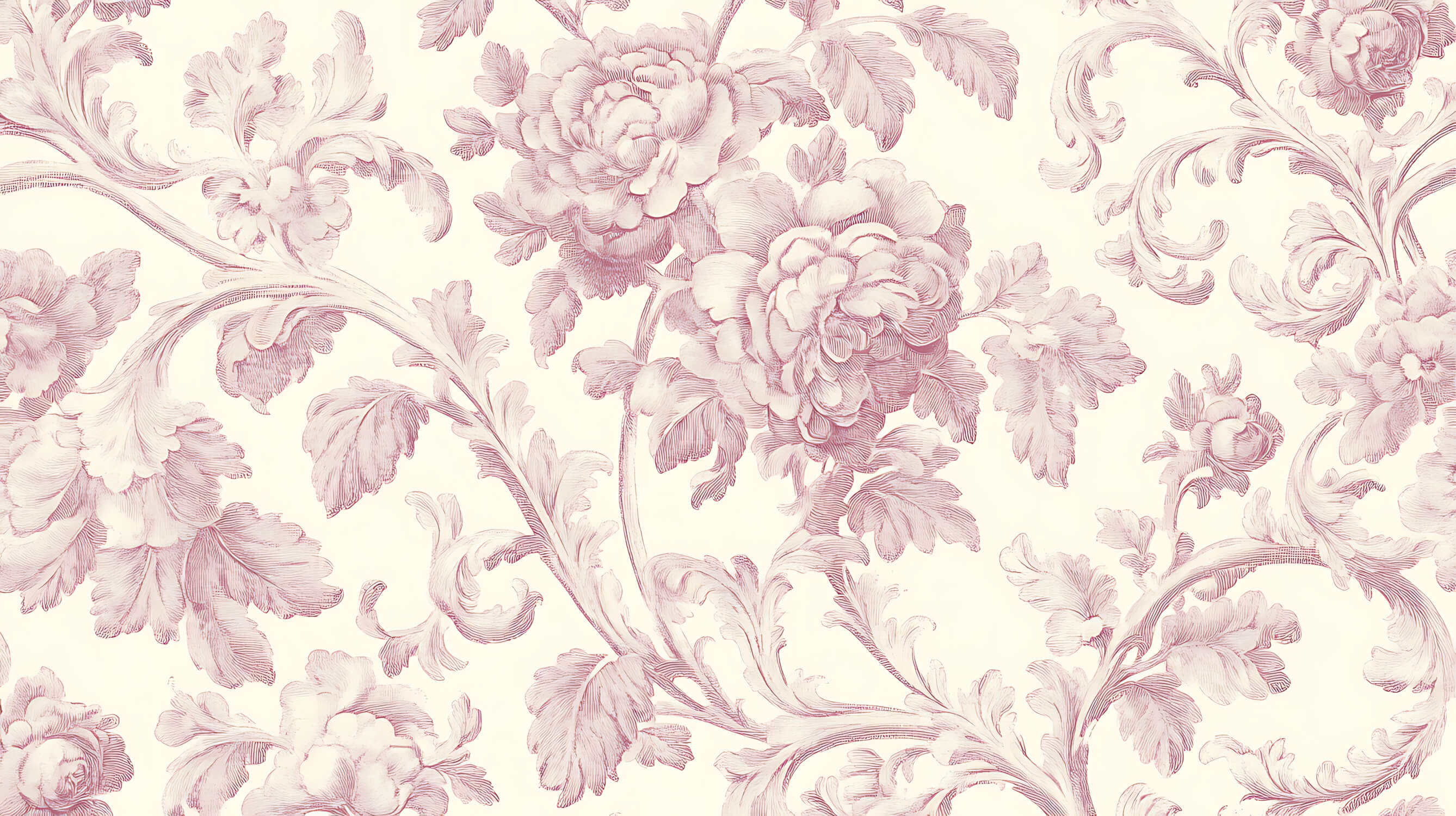 Pale Pink Toile Wallpaper | Murals Wallpaper