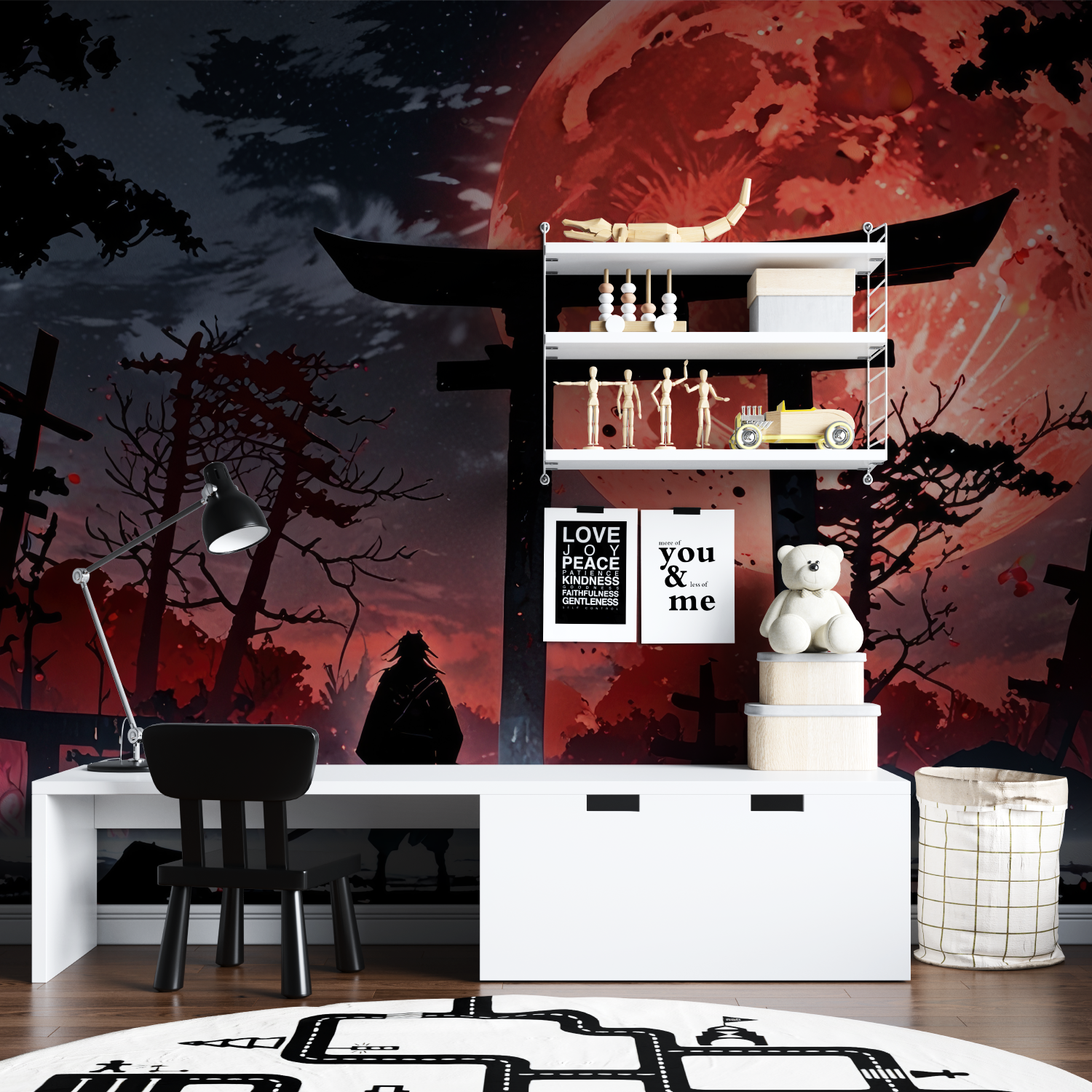 Red Moon Anime Wallpaper | Murals Wallpaper