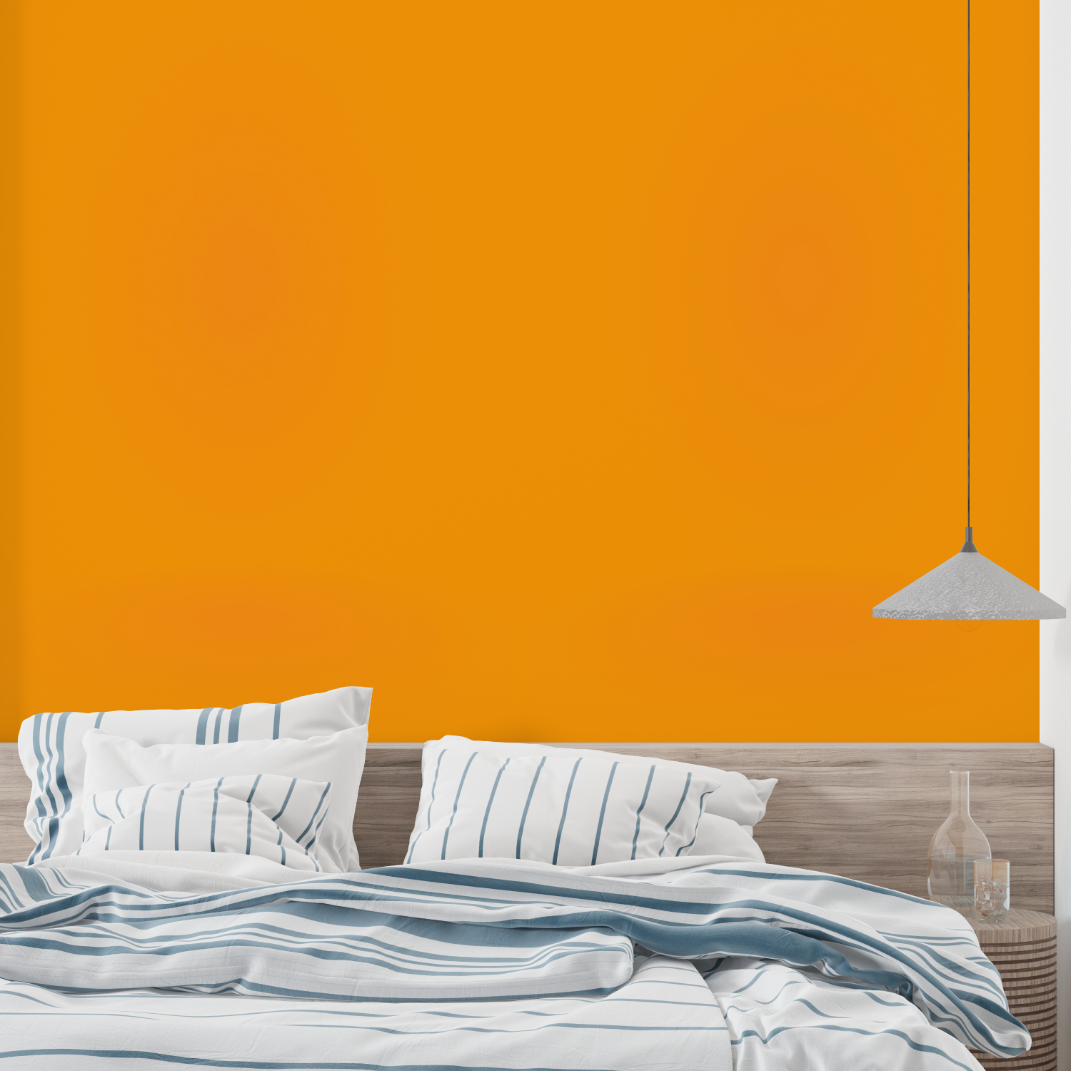 Orange Non-Woven Wallpaper | Murals Wallpaper