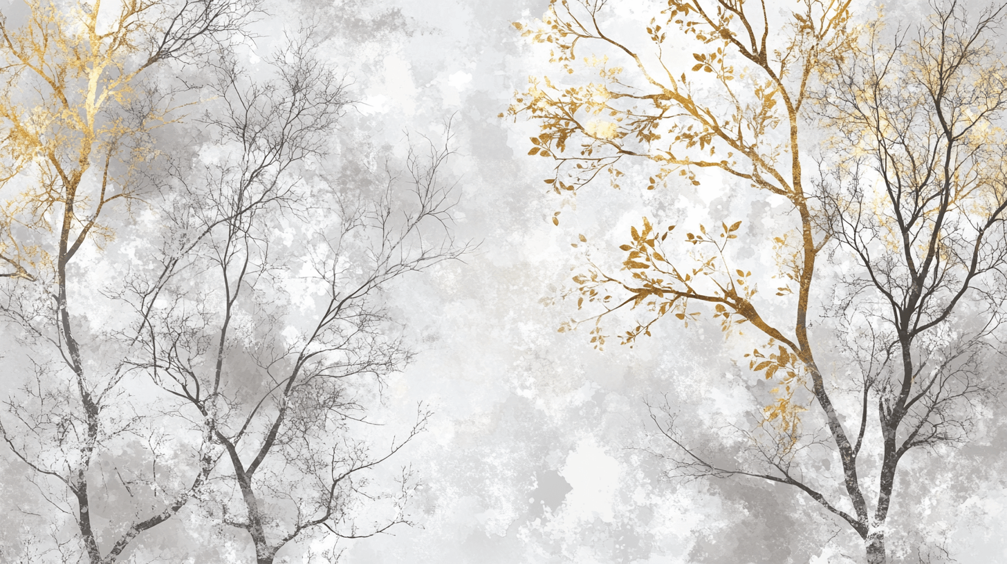 Metallic Tree Wallpaper | Murals Wallpaper