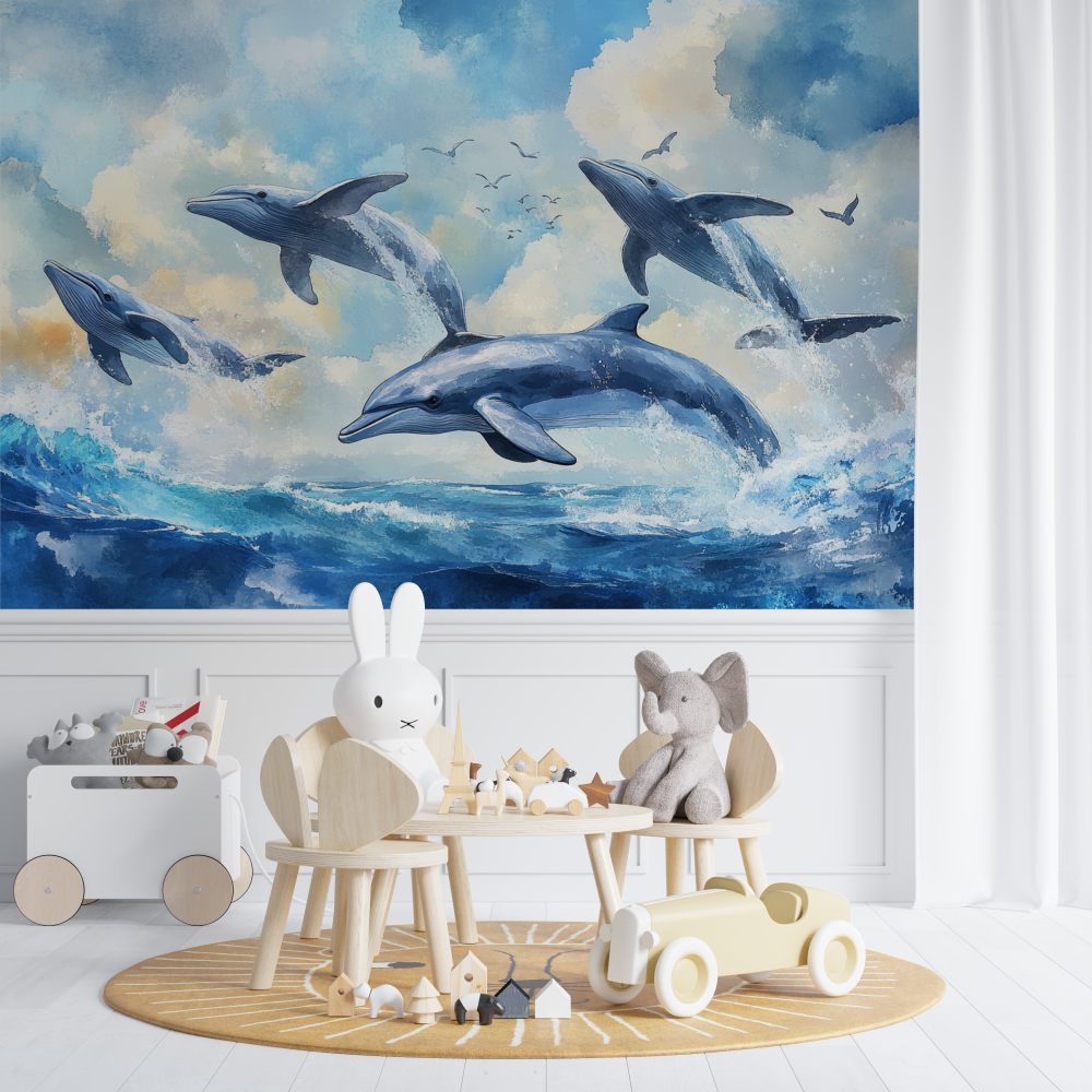 Aquelle Whale Mural Wallpaper | Murals Wallpaper