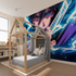 Papier Peint Naruto Sasuke Bleu - chambre garçon lit