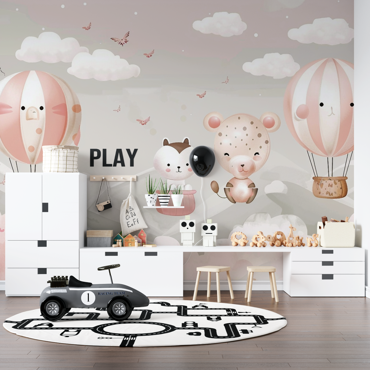 Pink Wallpaper for Kids | Murals Wallpaper