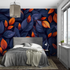 Dark Blue Orange Wallpaper | Murals Wallpaper