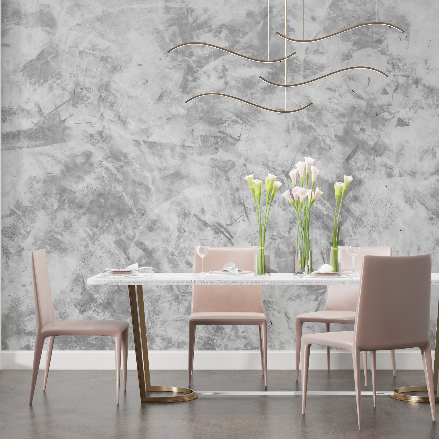 Gray Marble Effect Wallpaper | Murals Wallpaper