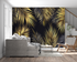 Black and Gold Palm Leaf Wallpaper | Murals Wallpaper